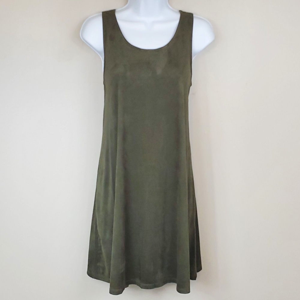 Pink Republic Women's Sleeveless Keyhole Back A-Line Dress Olive